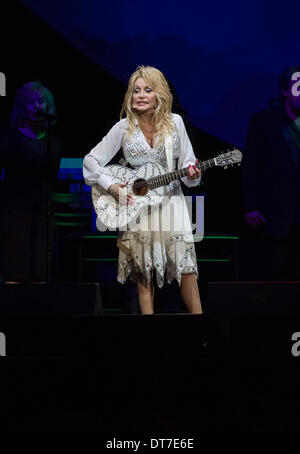 Dolly Parton effectuant à Melbourne, le 11 février 2014. Banque D'Images