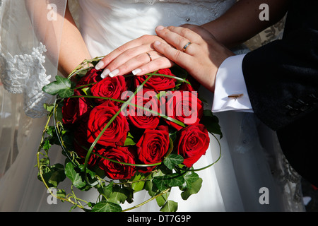 Bouquet de la mariée Banque D'Images