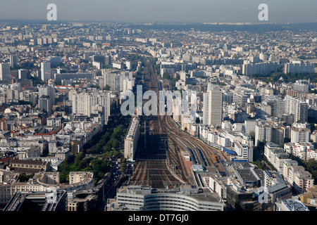 La ville de Paris. La gare Montparnasse. Banque D'Images