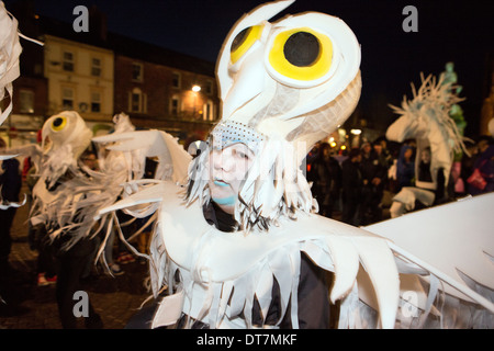 Big Burns Supper, Homecoming 2014 Carnaval à travers les rues à Burns Statue Dumfries Scotland Banque D'Images