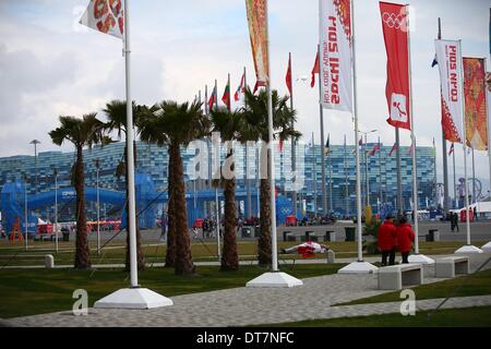 La Pierre Saint Martin, la Russie. Feb 11, 2014. Vue du Parc olympique au Jeux Olympiques de 2014 à Sotchi, Sotchi, Russie, 11 février 2014. Photo : Christian Charisius/dpa dpa : Crédit photo alliance/Alamy Live News Banque D'Images