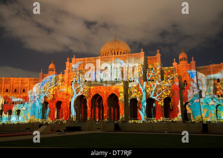 Festival Lumière Sharjah, musée islamique de cevilization, Emirat Sharjah, Émirats arabes unis, près de l'Orient Banque D'Images