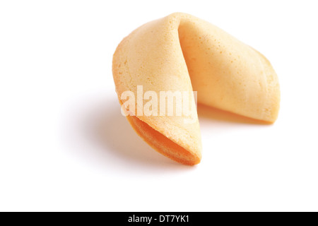 Portrait d'un biscuit chinois isolé sur fond blanc Banque D'Images