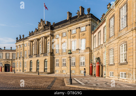 Le Palais d'Amalienborg, Copenhague, Danemark Banque D'Images