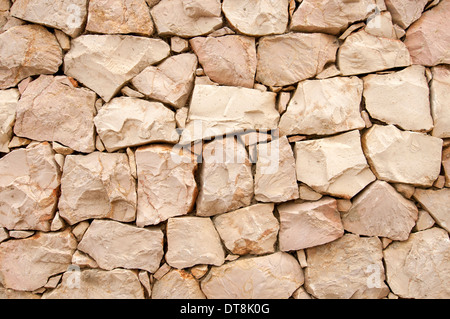 Mur de pierre blanche Banque D'Images