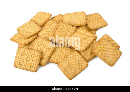 Plateau cookies isolated on white Banque D'Images