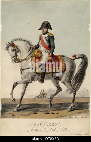 Napoléon de retour de l'île d'Elbe, 1815. Artiste : Levachez, Charles François Gabriel (actif 1760-1820) Banque D'Images