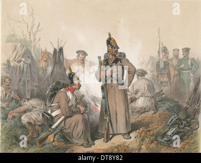 Une scène de la guerre d'indépendance de la Hongrie le 1849, ca. 1849. Artiste : Strassgschwandtner, Josef Anton (1826-1881) Banque D'Images