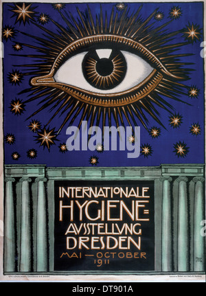 Affiche de la première Exposition internationale 1911 de l'hygiène, 1911. Artiste : bloqué, Franz, Ritter von (1863-1928) Banque D'Images
