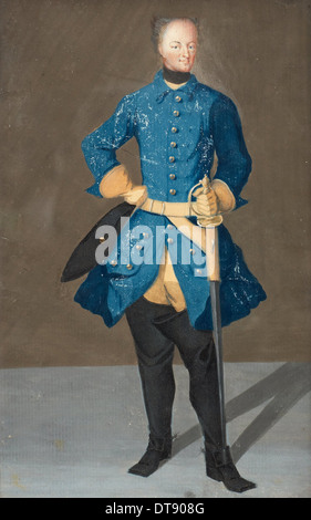 Portrait du roi Charles XII de Suède (1682-1718), 1710s. Artiste : Anonyme Banque D'Images