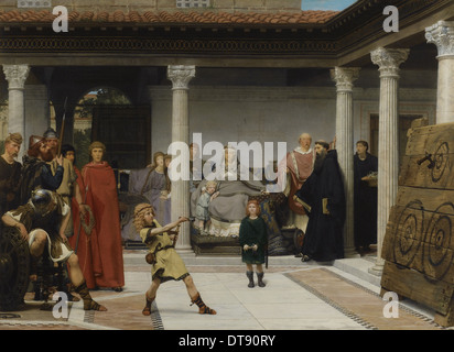 L'éducation des enfants de Clovis, 1861. Artiste : Alma-Tadema, Sir Lawrence (1836-1912) Banque D'Images