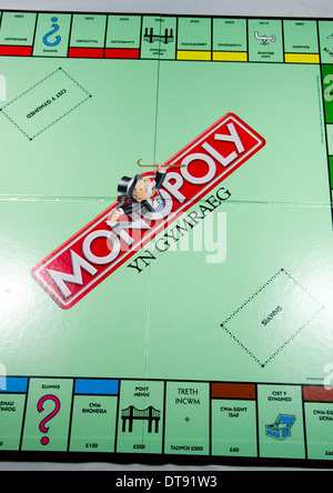 Version en langue galloise de jeu de Monopoly. Banque D'Images