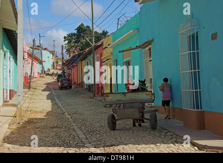 Scène de rue, Trinidad, Cuba Banque D'Images