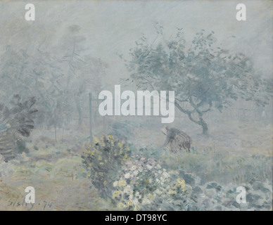 Le brouillard, voisins, 1874. Artiste : Sisley, Alfred (1839-1899) Banque D'Images