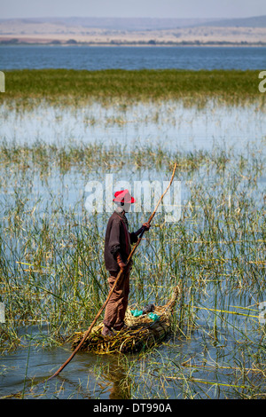 Pêcheur, Lake Hawassa, Éthiopie, Hawassa Banque D'Images