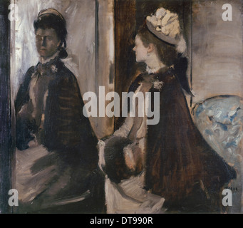 Madame Jeantaud au miroir, c. 1875. Artiste : Degas, Edgar (1834-1917) Banque D'Images