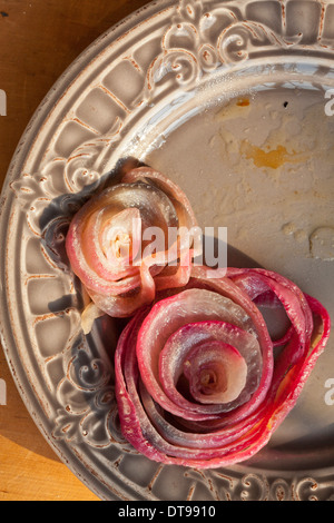 Oignons rouges grillés Banque D'Images