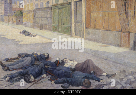 Une rue à Paris en mai 1871, 1903-1905. Artiste : Luce, Maximilien (1858-1941) Banque D'Images