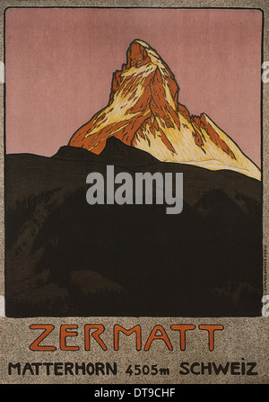 Zermatt, 1908. Artiste : Cardinaux, Emil (1877-1936) Banque D'Images