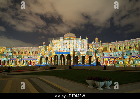 Festival Lumière Sharjah, musée islamique de cevilization, Emirat Sharjah, Émirats arabes unis, près de l'Orient Banque D'Images