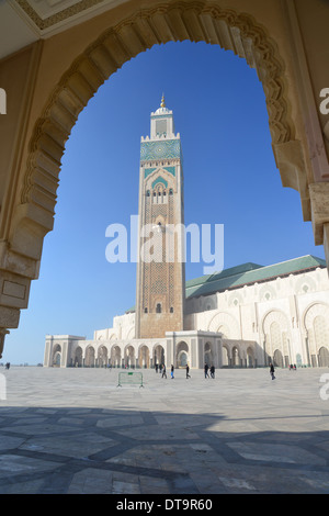 Grande Mosquée Hassan II, Bd Sidi Mohammed Ben Abdallah, Casablanca, Grand Casablanca, Royaume du Maroc Banque D'Images