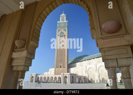 Grande Mosquée Hassan II, Bd Sidi Mohammed Ben Abdallah, Casablanca, Grand Casablanca, Royaume du Maroc Banque D'Images