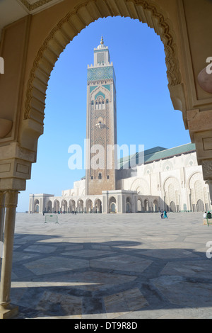 Grande Mosquée Hassan II, Bd Sidi Mohammed Ben Abdallah, Casablanca, Grand Casablanca, Royaume du Maroc Banque D'Images