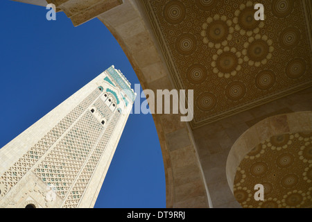 Grande Mosquée Hassan II, Bd Sidi Mohammed Ben Abdallah, Casablanca, Grand Casablanca, Royaume du Maroc Banque D'Images