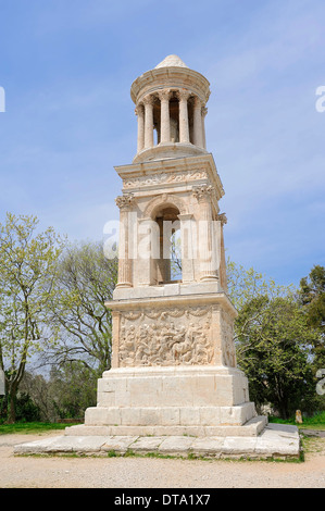 Le Mausolée romain de Julii, Saint Remy-de-Provence, Bouches-du-Rhône, Provence-Alpes-Côte d&# 39;Azur, dans le sud de la France, de Glanum Banque D'Images