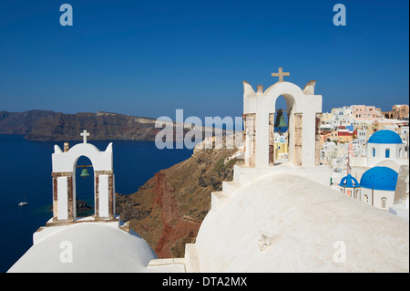 Église de Oia, Santorini, Cyclades, Grèce Banque D'Images