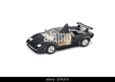 Course noire petite voiture automobile Véhicule Sport Lamborghini Countach Banque D'Images