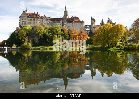 Château de Sigmaringen, Schloss, le Château de Hohenzollern Sigmaringen, Bade-Wurtemberg, Allemagne Banque D'Images