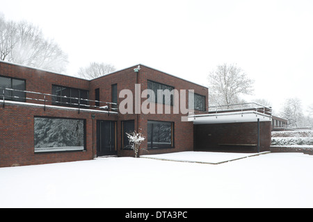 Krefeld, Museum Haus Lange im Winter Banque D'Images