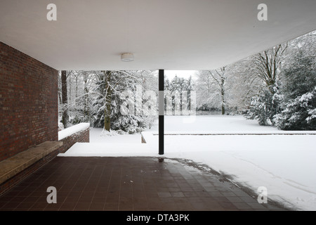 Krefeld, Museum Haus Lange im Winter Banque D'Images