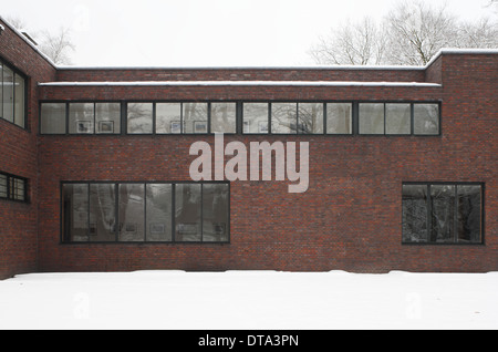 Krefeld, Museum Haus Lange im Winter Banque D'Images