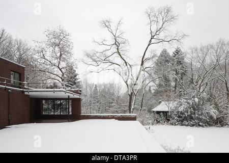 Krefeld, Museum Haus Esters im Winter Banque D'Images