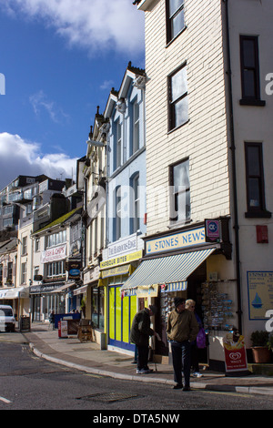 La flotte de pêche,Brixham Brixham, Torbay, vieux, pont, guindeau, croisière, rugueux, personne n', nautique, tropical, blanc, quête, voyage, navire bo Banque D'Images