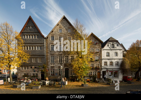 Kornelimünster, Hausfassaden am Benediktusmarkt Banque D'Images