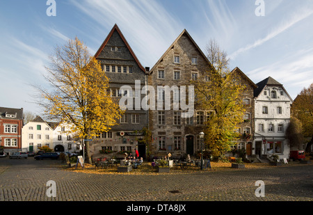 Kornelimünster, Hausfassaden am Benediktusmarkt Banque D'Images