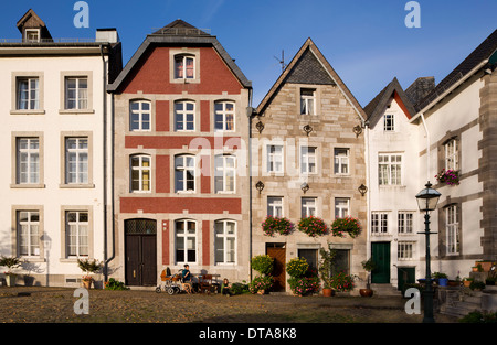 Kornelimünster, Hausfassaden am Benediktusmarkt Banque D'Images