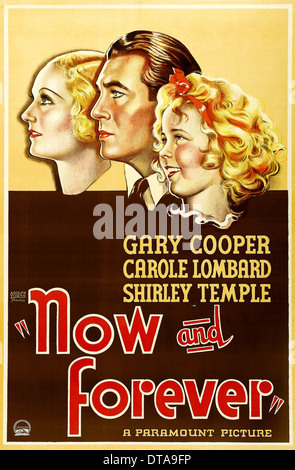 GARY COOPER, Carole Lombard, Shirley Temple, POSTER, MAINTENANT ET POUR TOUJOURS, 1934 Banque D'Images