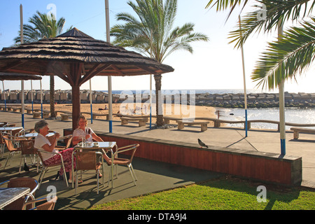 La plage de Calheta, Madère Banque D'Images