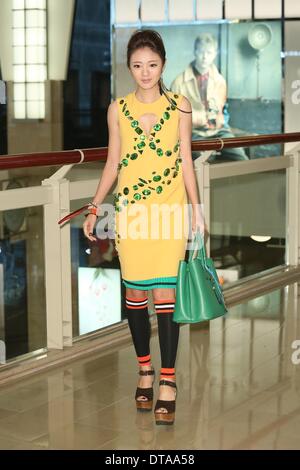 Taipei, Chine. 12 Février, 2014. Ann actrice fait la promotion des sacs de marque à Taipei, Chine Le mercredi 12 février, 2014. © TopPhoto/Alamy Live News Banque D'Images