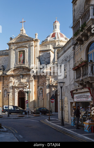 L'église St Paul, à Rabat, Malte. Banque D'Images