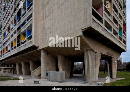 Marseille, Unité d'habitation (Wohnmaschine) von Le Corbusier 1947-1952 Banque D'Images