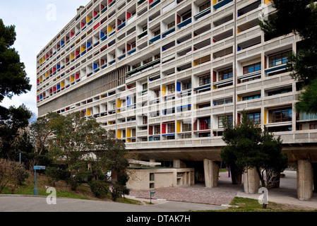 Marseille, Unité d'habitation (Wohnmaschine) von Le Corbusier 1947-1952 Banque D'Images