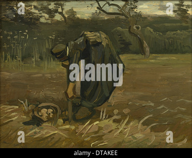 Paysanne, à la récolte des pommes, 1885. Artiste : van Gogh, Vincent, (1853-1890) Banque D'Images