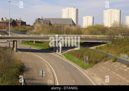 De l'autoroute à Townhead à Glasgow, Ecosse Banque D'Images