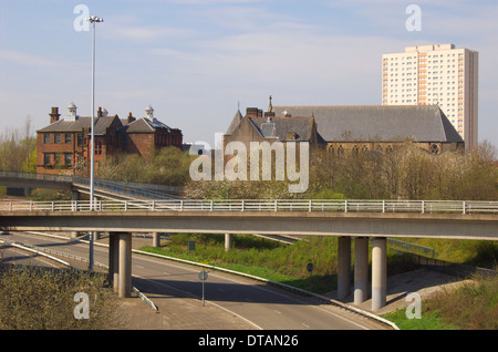 De l'autoroute à Townhead à Glasgow, Ecosse Banque D'Images