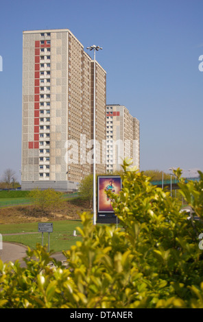 Des tours d'immeubles d'habitation à Sighthill à Glasgow, Ecosse Banque D'Images